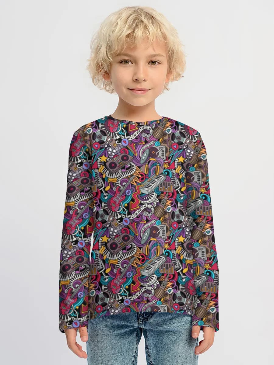 Children's cotton long sleeve shirt