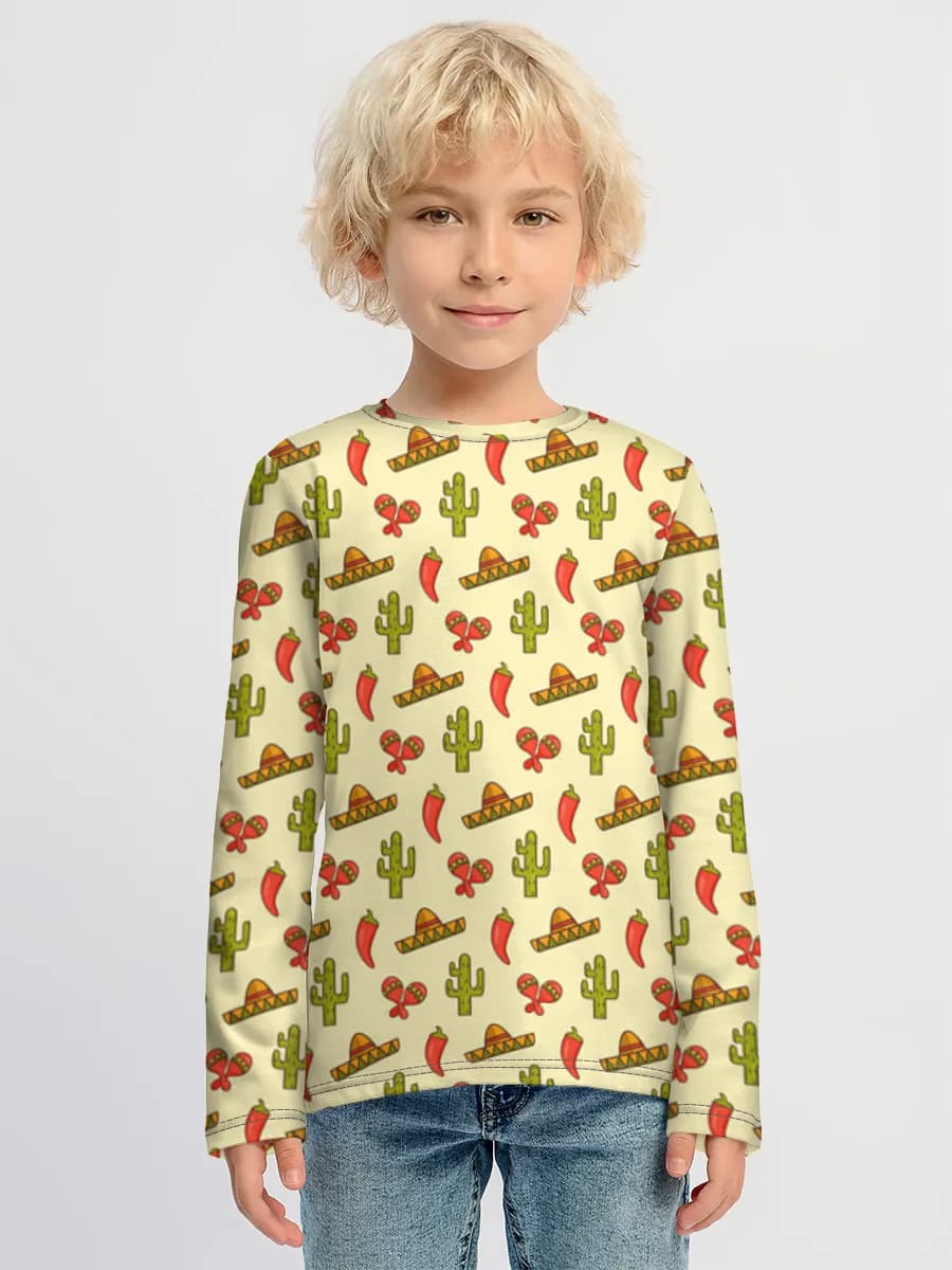 Children's cotton long sleeve shirt
