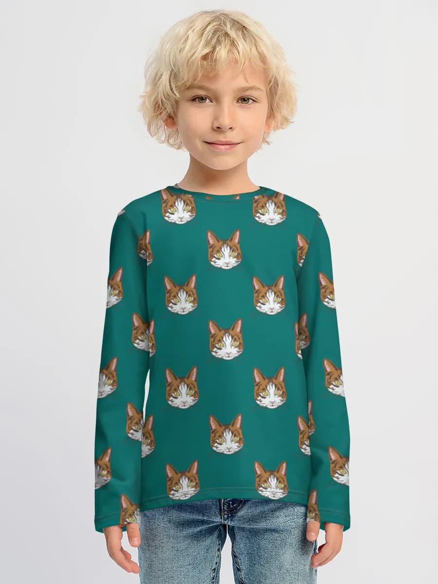 Children's cotton long sleeve shirt