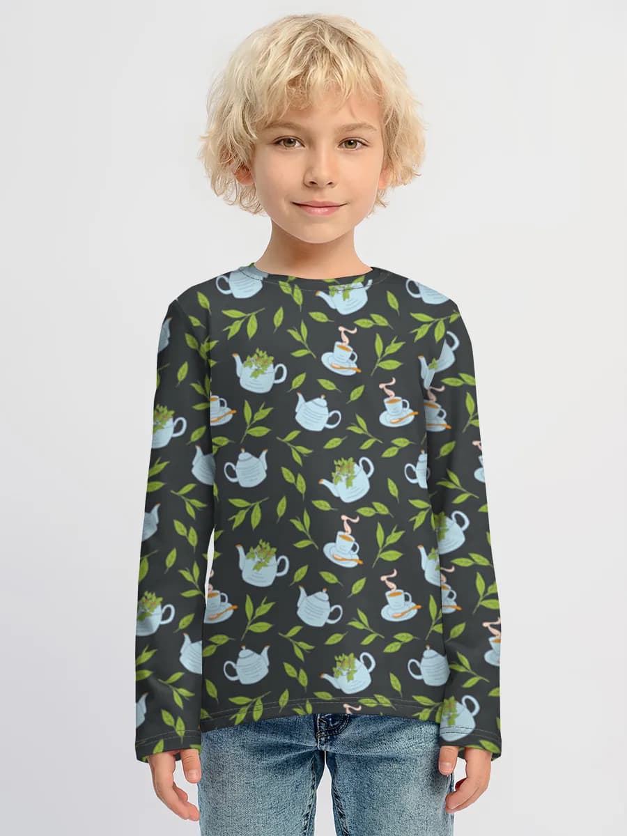 Children's cotton long sleeve shirt