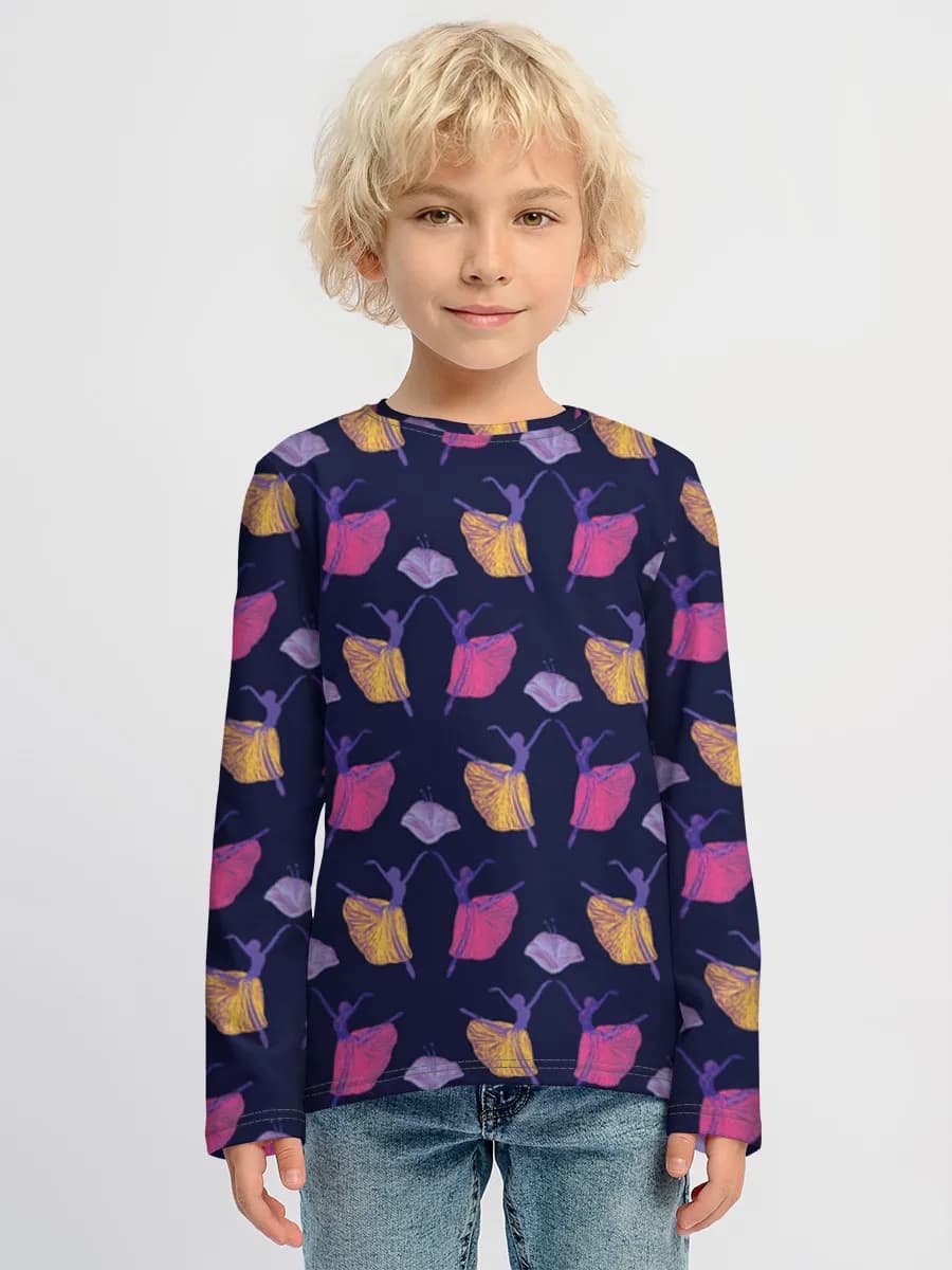 Children's cotton long sleeve shirt