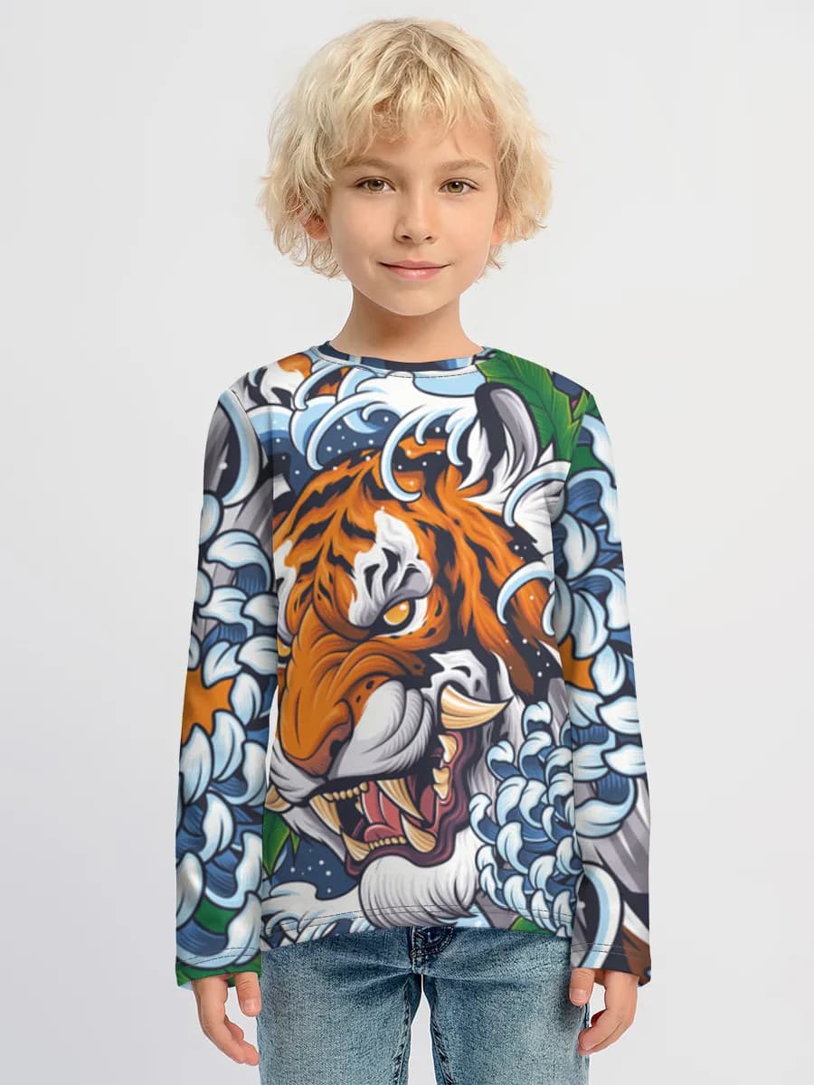 Children's cotton long sleeve shirt