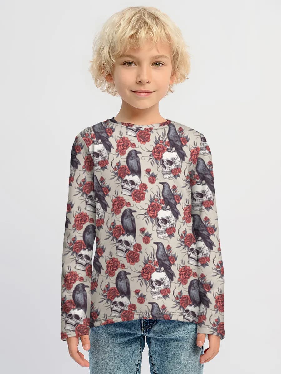 Children's cotton long sleeve shirt