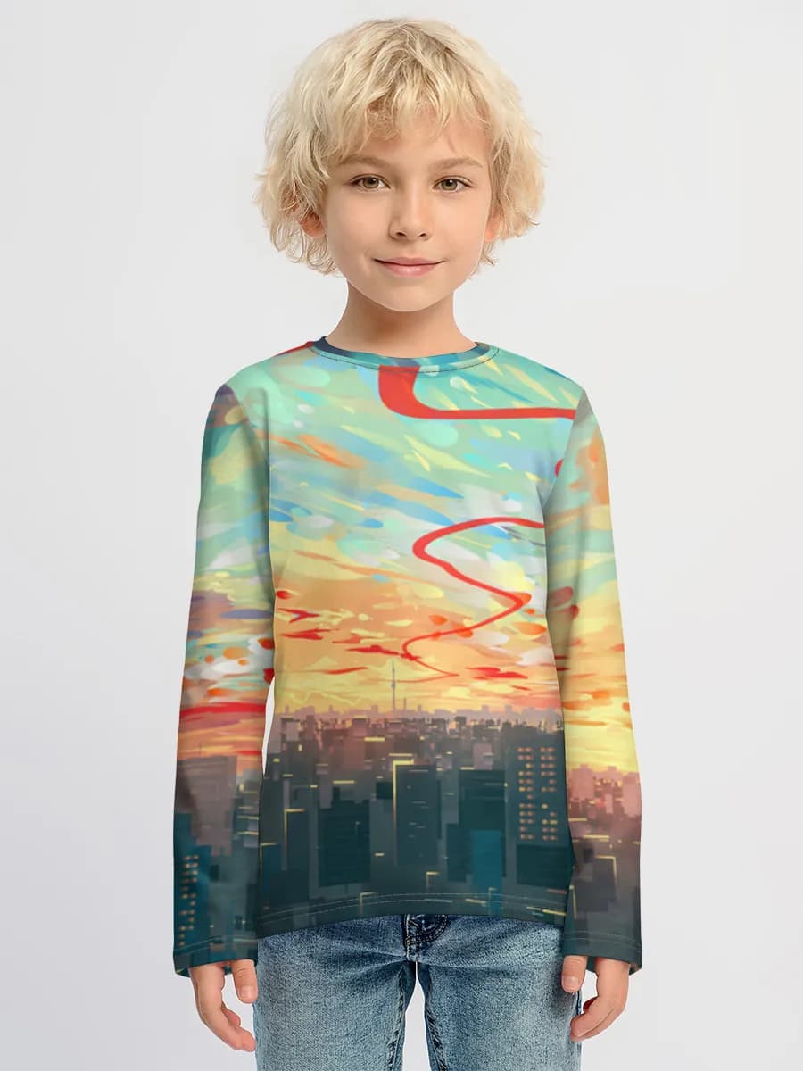 Children's cotton long sleeve shirt