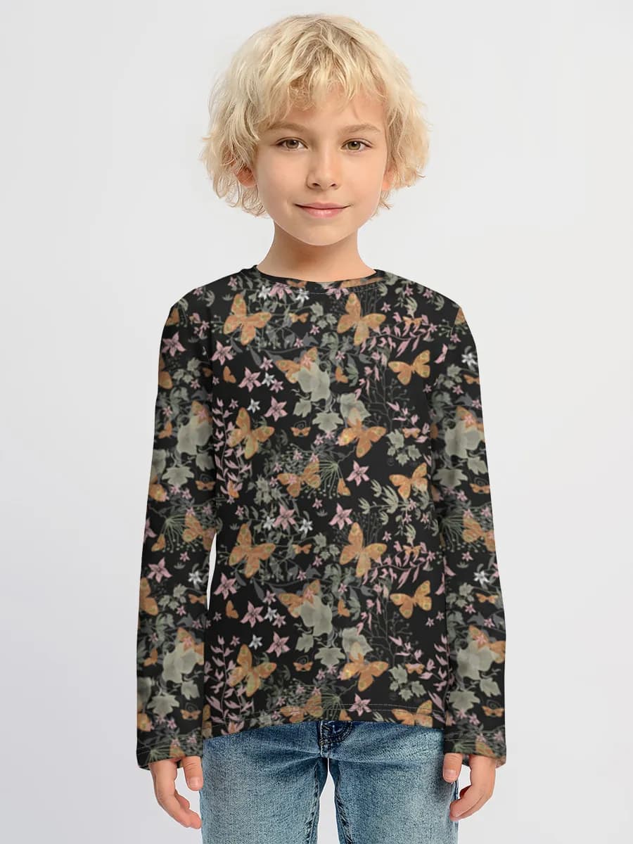 Butterflies In Dark Florals