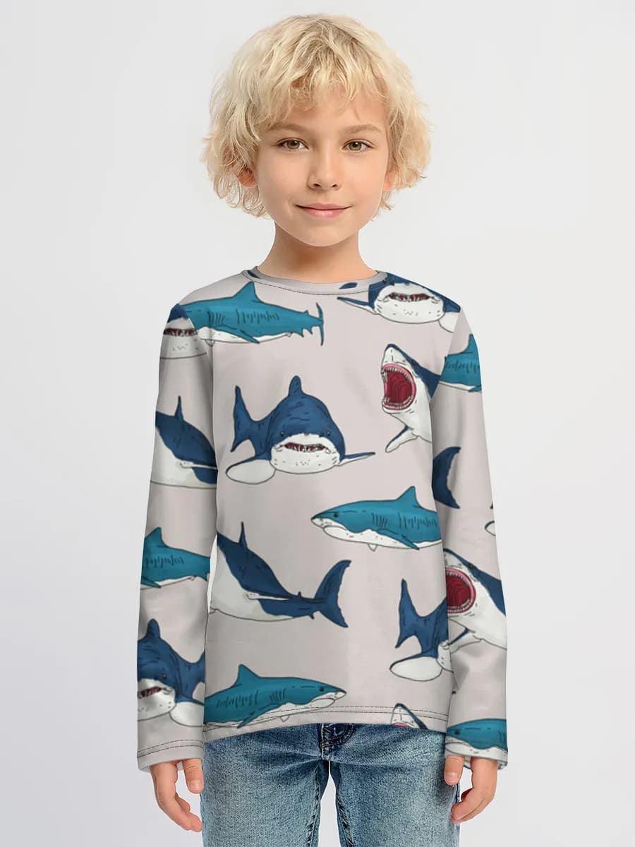 Children's cotton long sleeve shirt