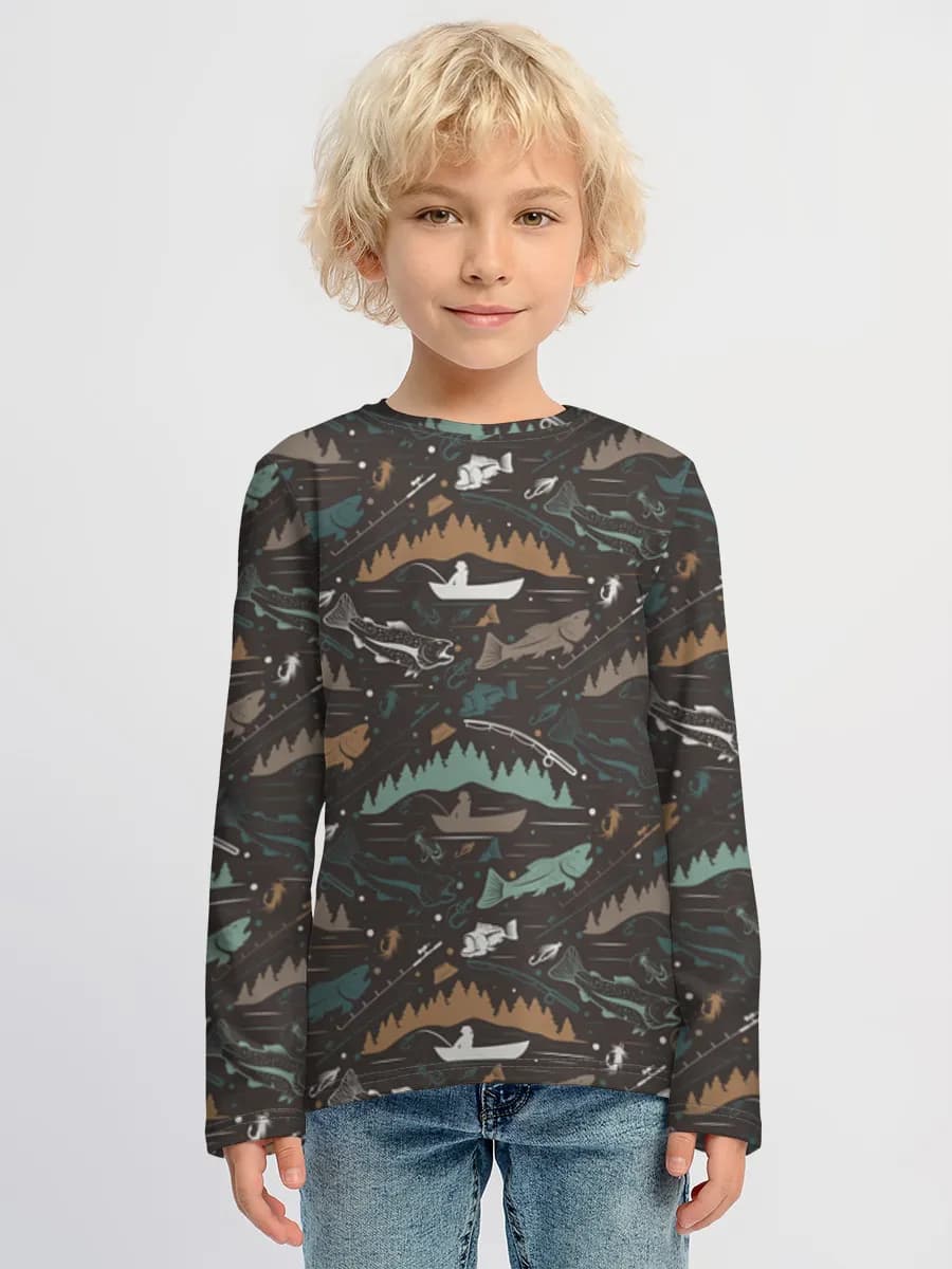 Children's cotton long sleeve shirt