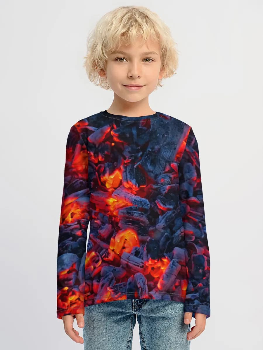 Children's cotton long sleeve shirt