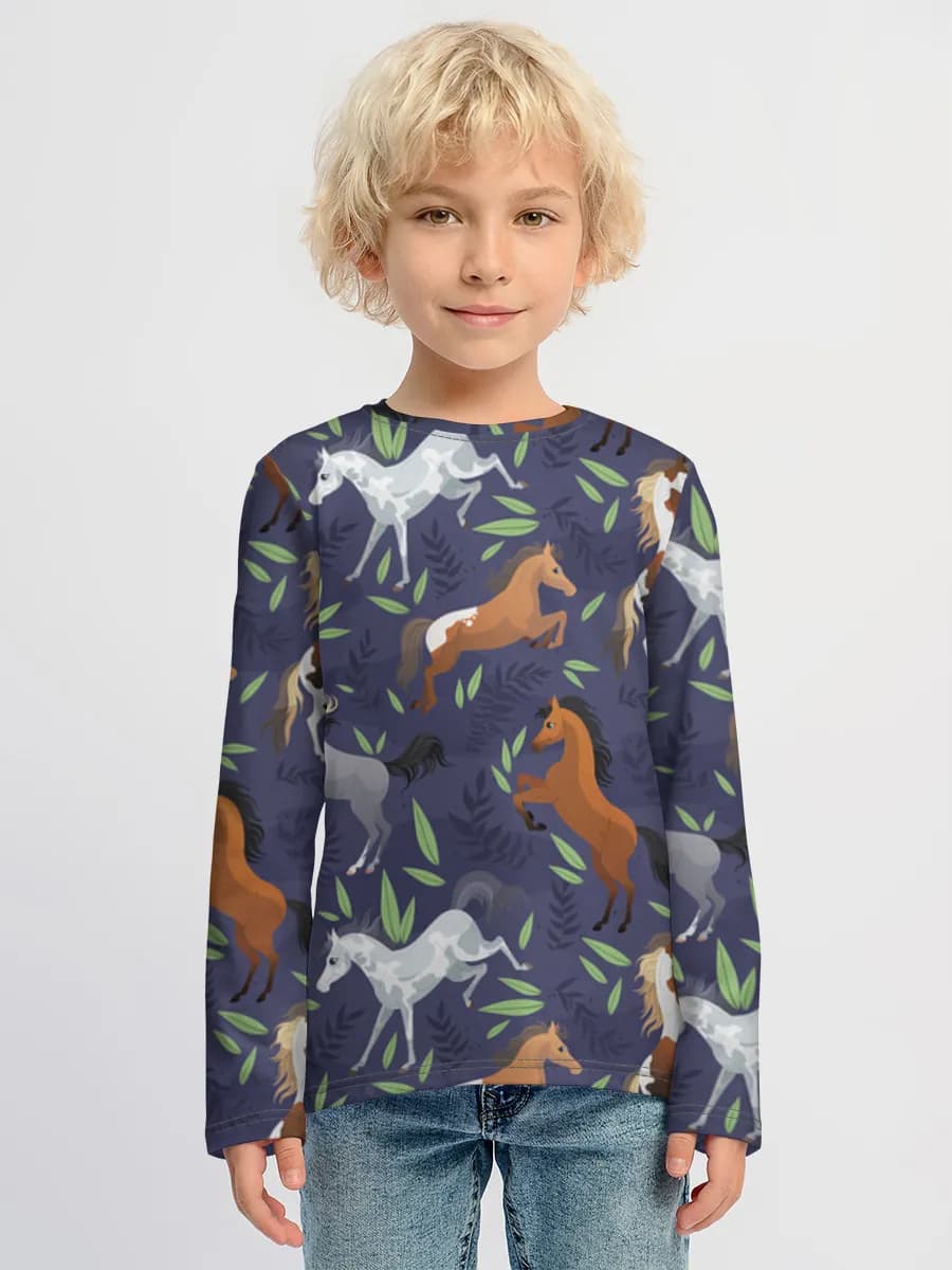 Children's cotton long sleeve shirt