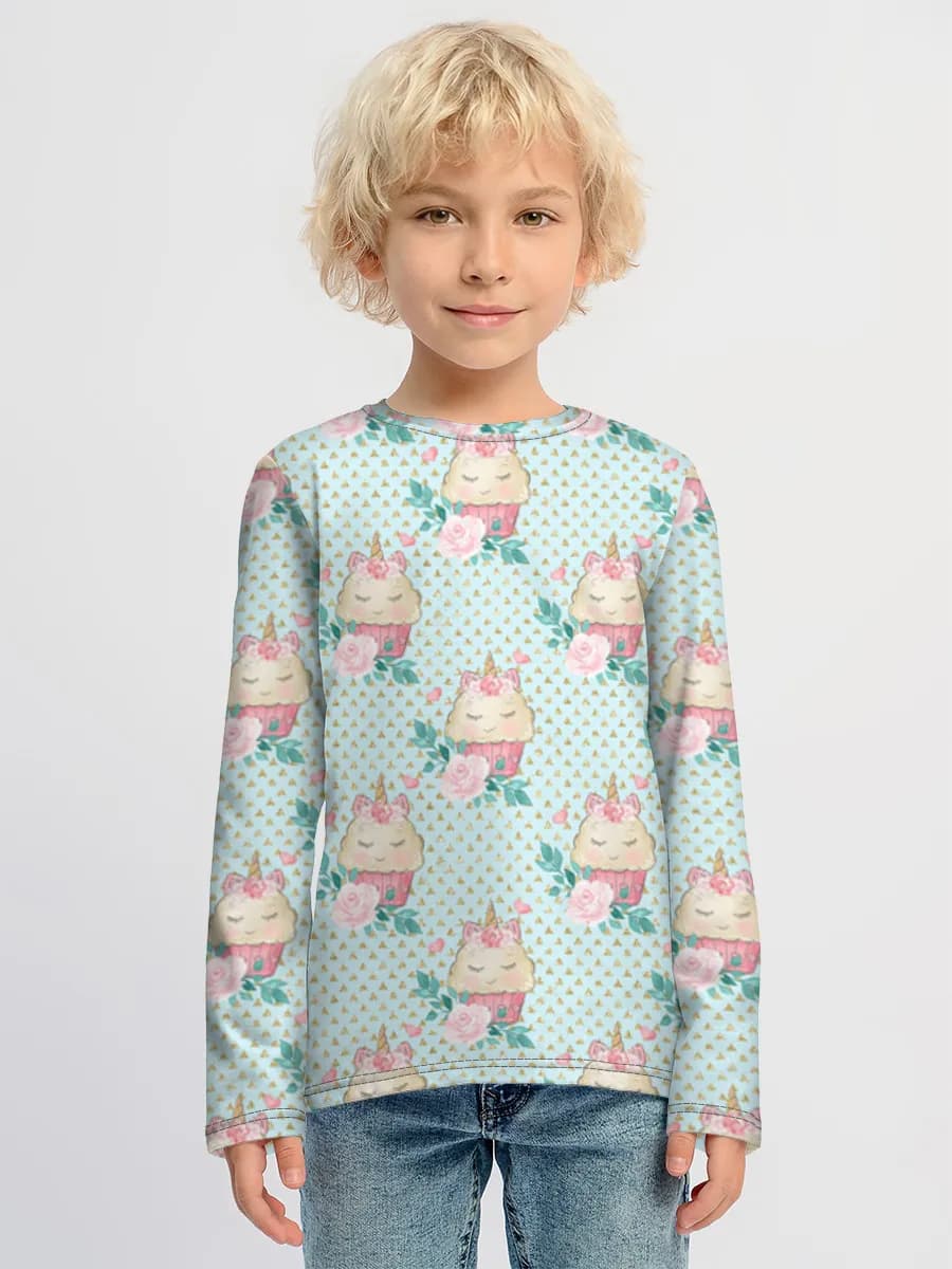 Children's cotton long sleeve shirt