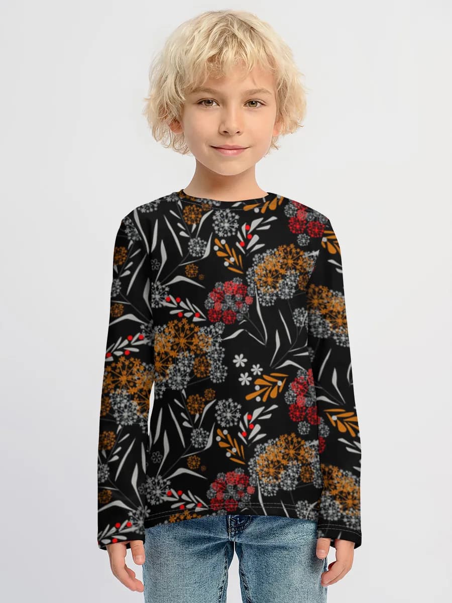Children's cotton long sleeve shirt