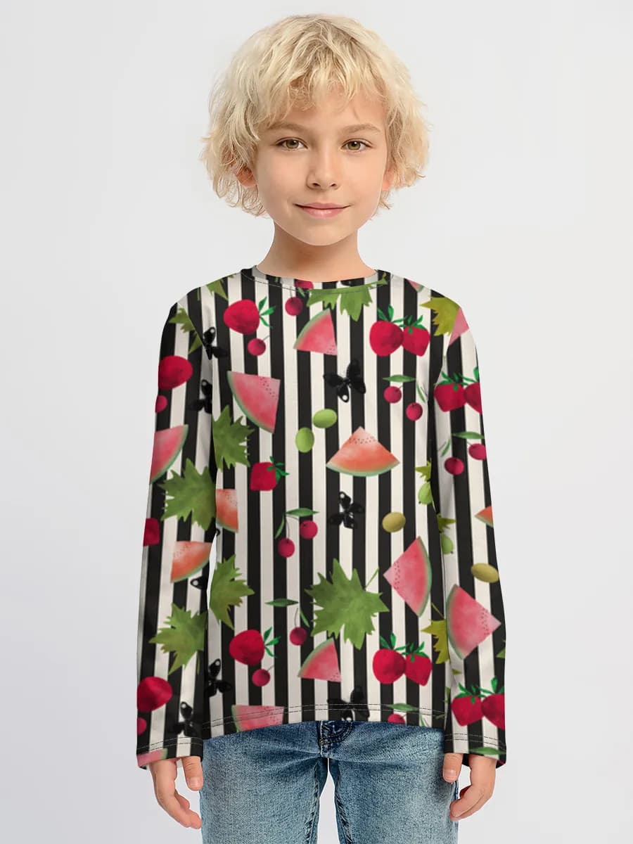 Children's cotton long sleeve shirt