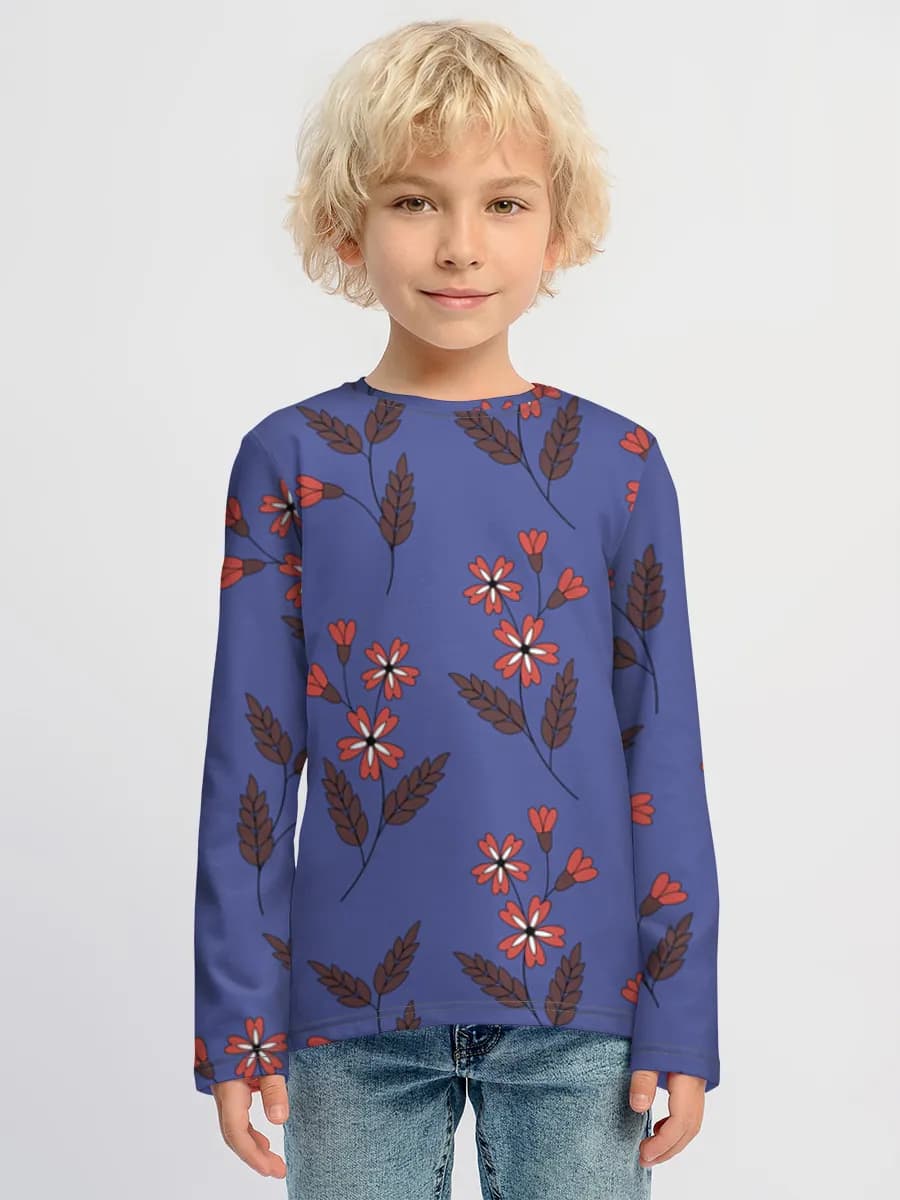Children's cotton long sleeve shirt