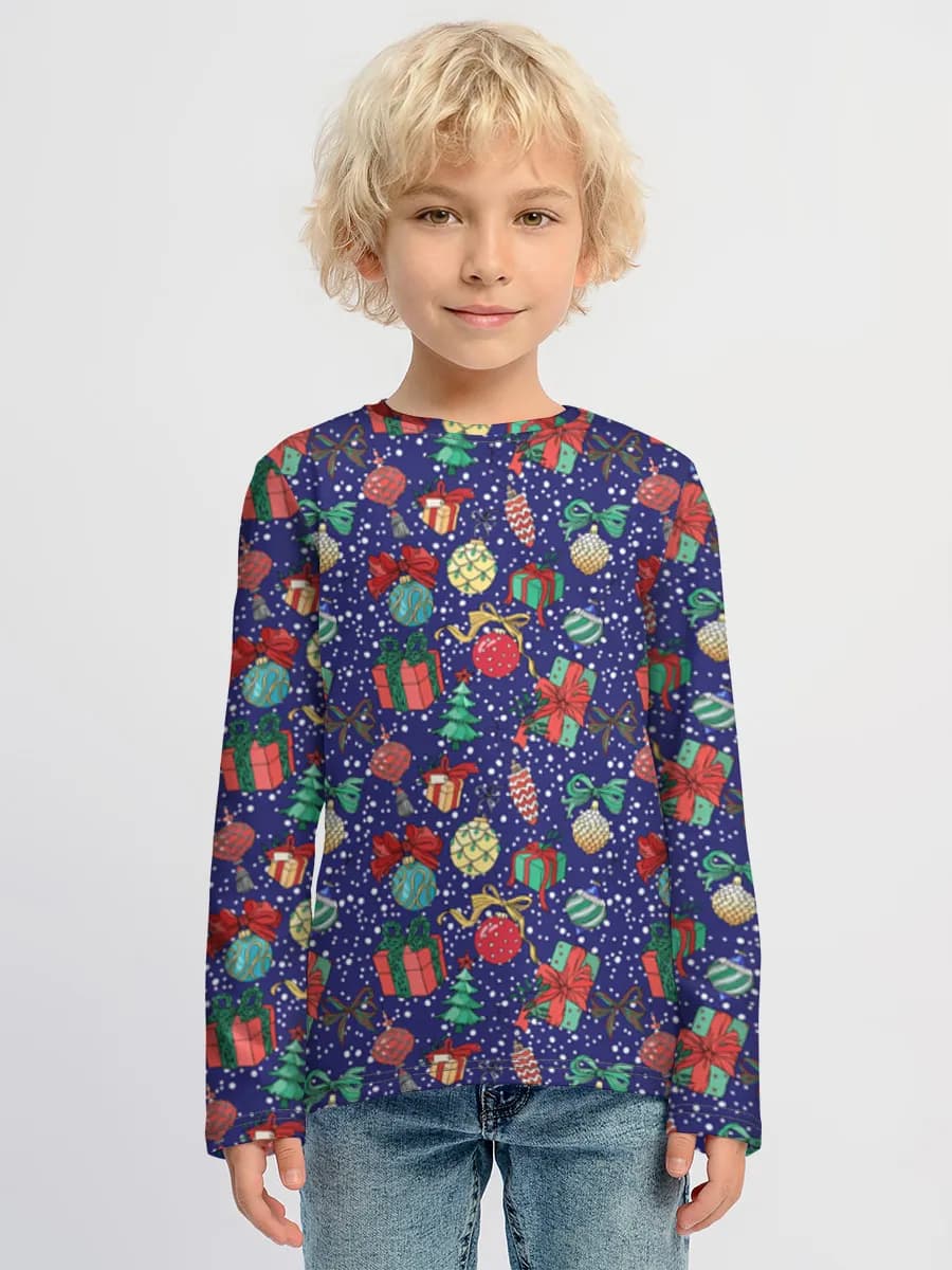 Children's cotton long sleeve shirt