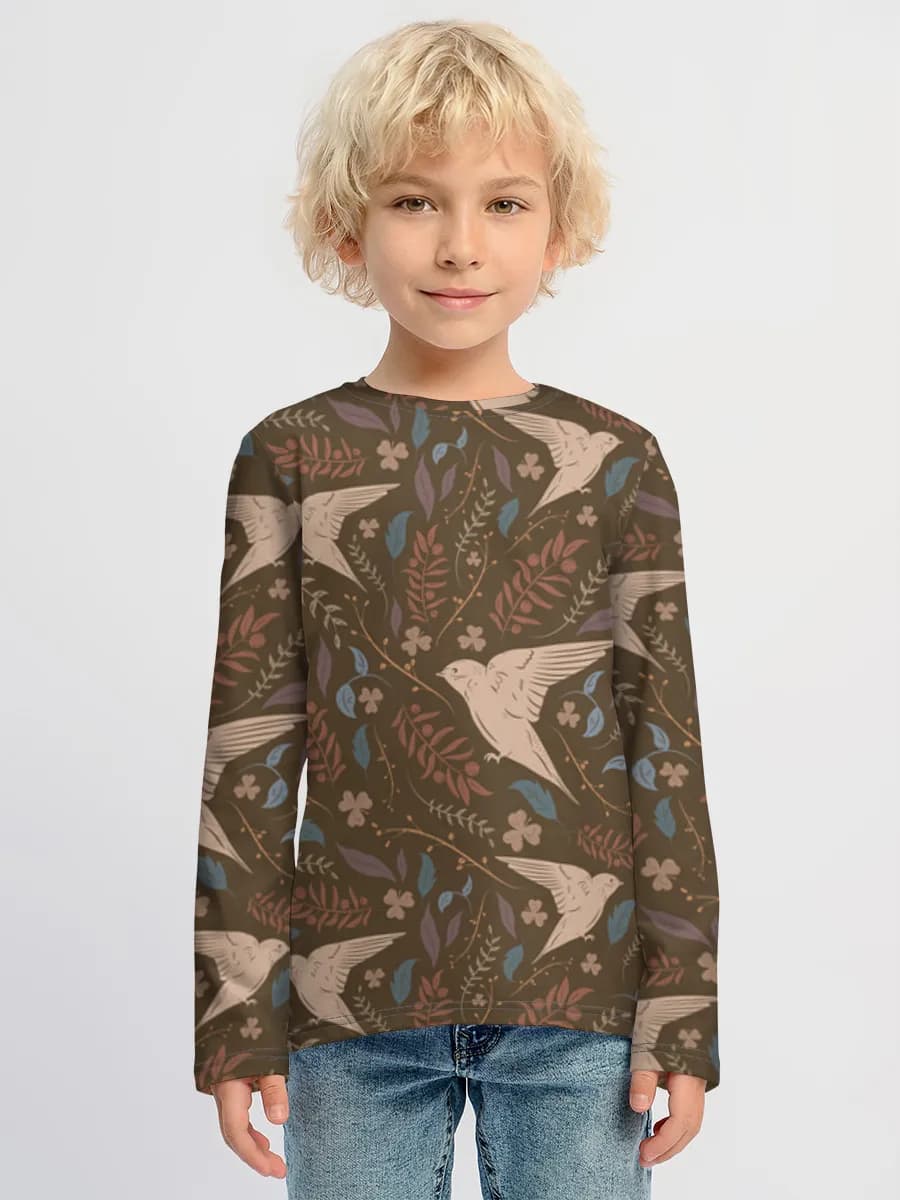 Children's cotton long sleeve shirt