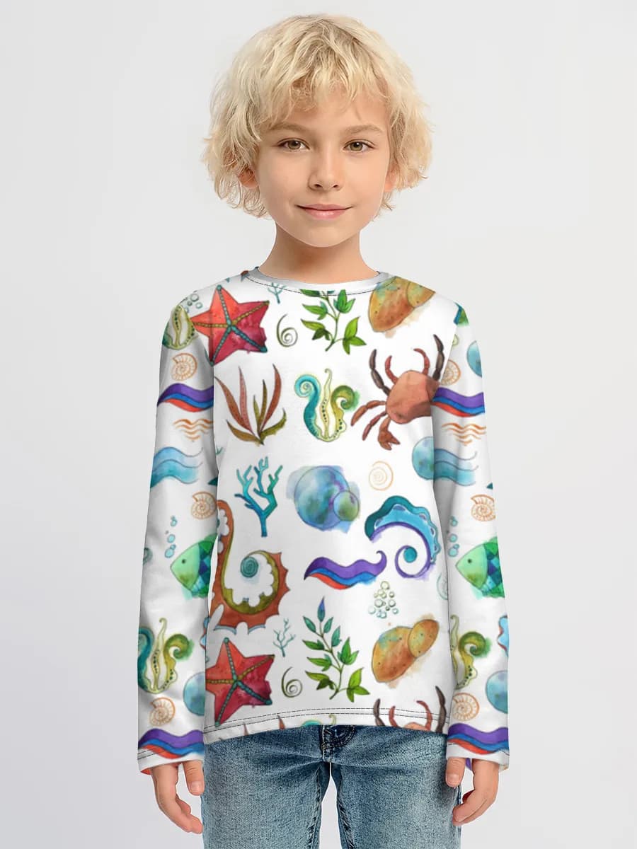 Children's cotton long sleeve shirt