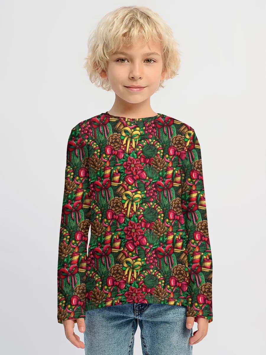 Children's cotton long sleeve shirt