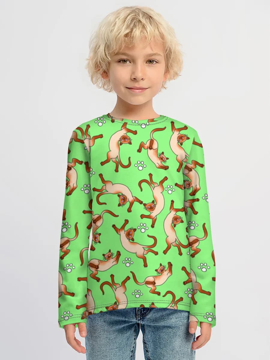 Children's cotton long sleeve shirt