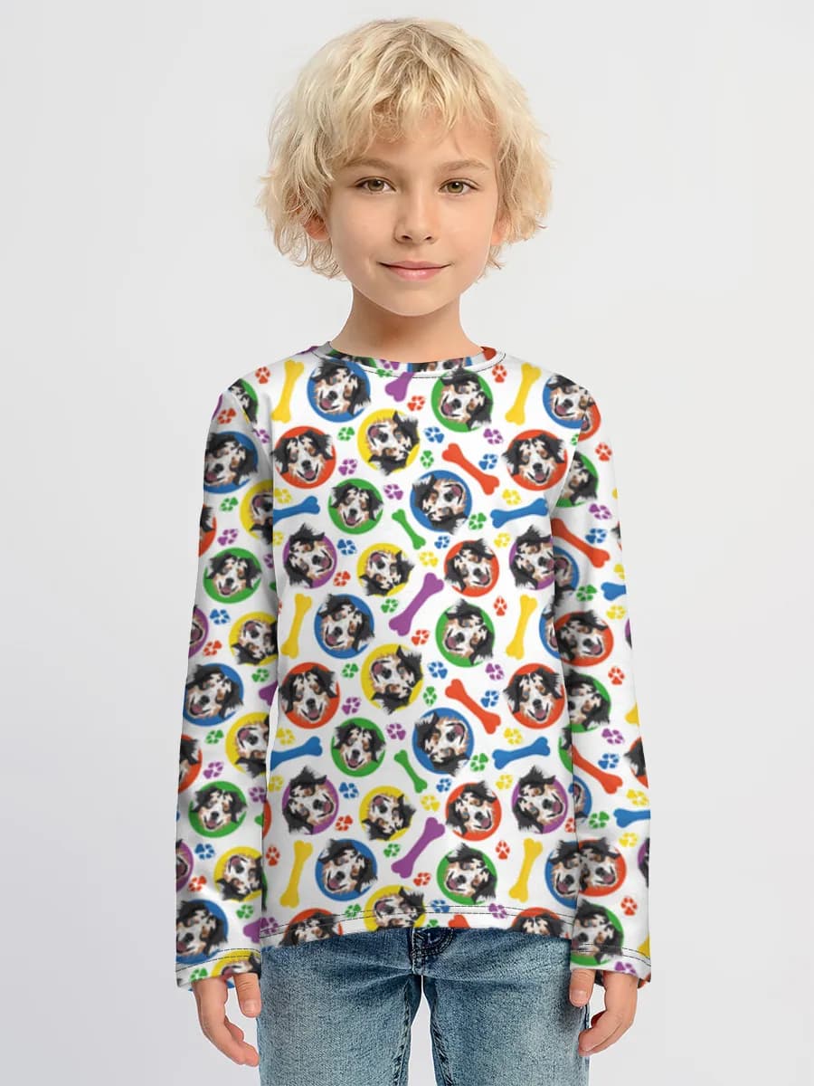 Children's cotton long sleeve shirt