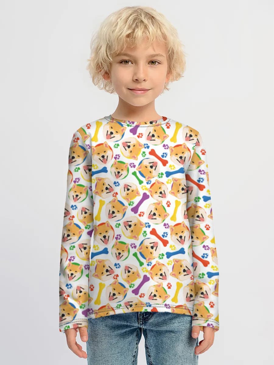 Children's cotton long sleeve shirt