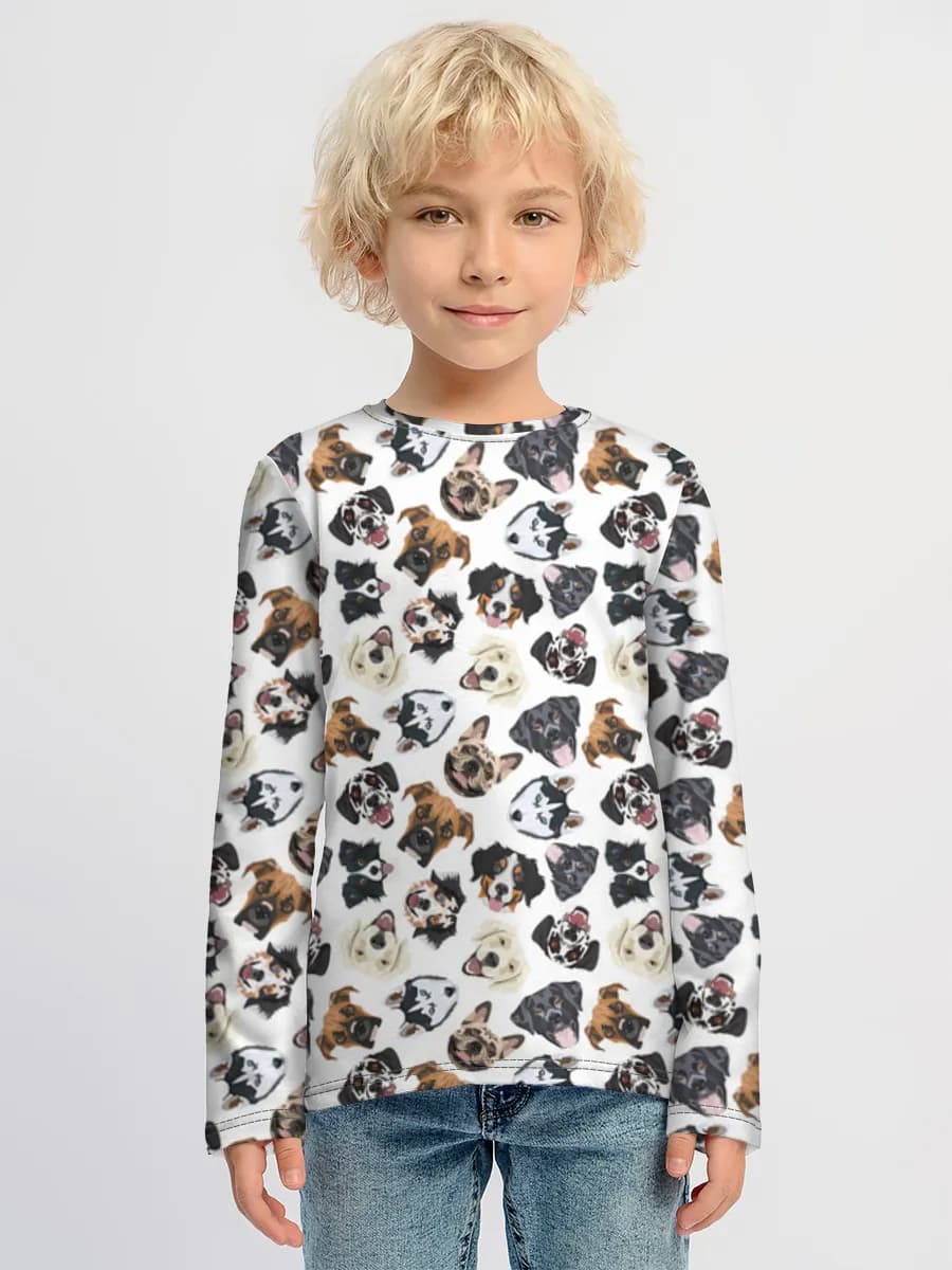 Children's cotton long sleeve shirt