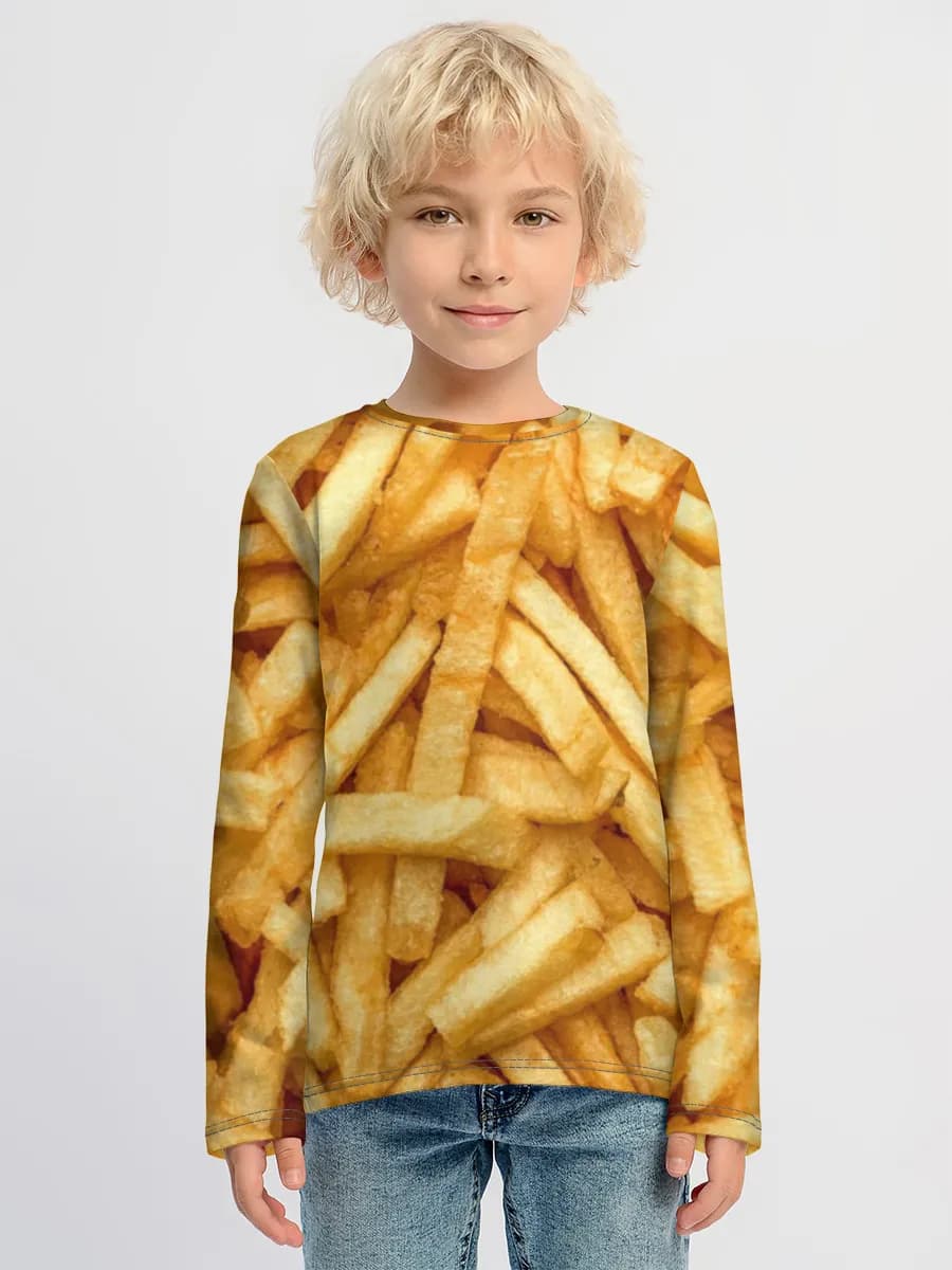 Children's cotton long sleeve shirt