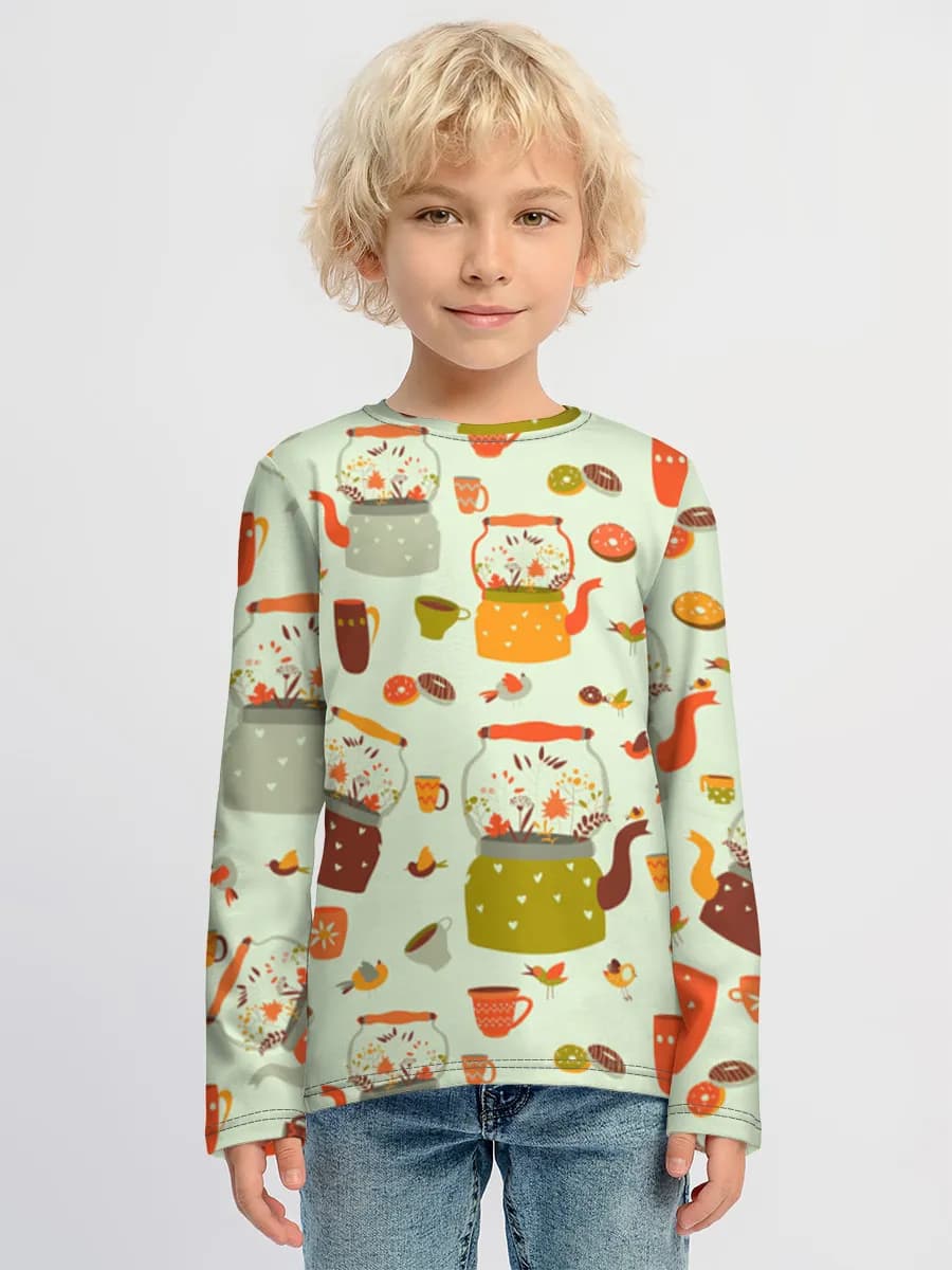 Children's cotton long sleeve shirt