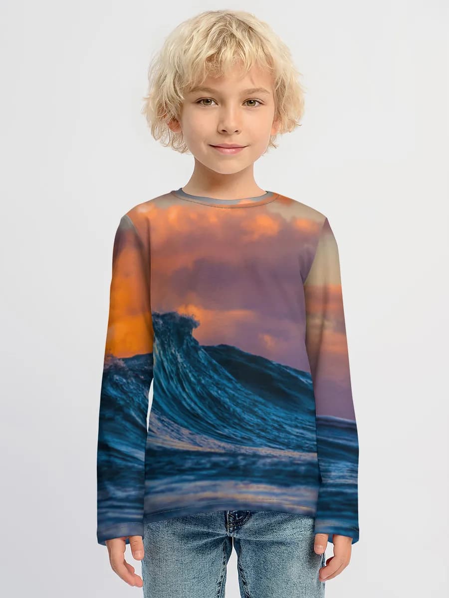 Children's cotton long sleeve shirt