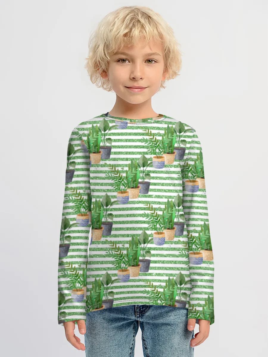 Children's cotton long sleeve shirt