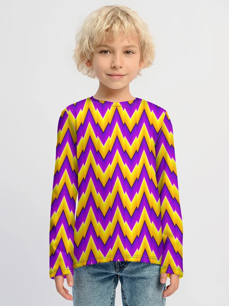 Purple Yellow Chevron Zigzags