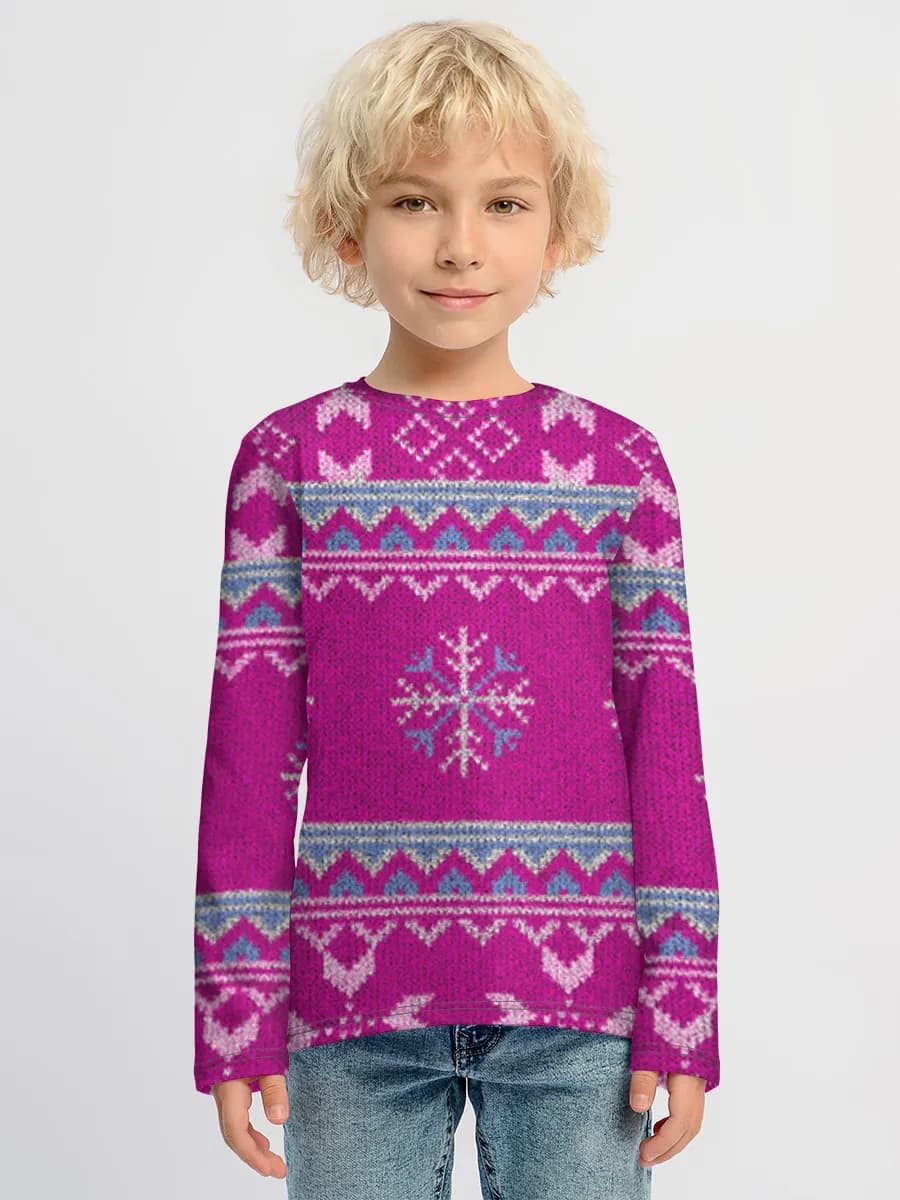 Pink Fair Isle Snowflakes