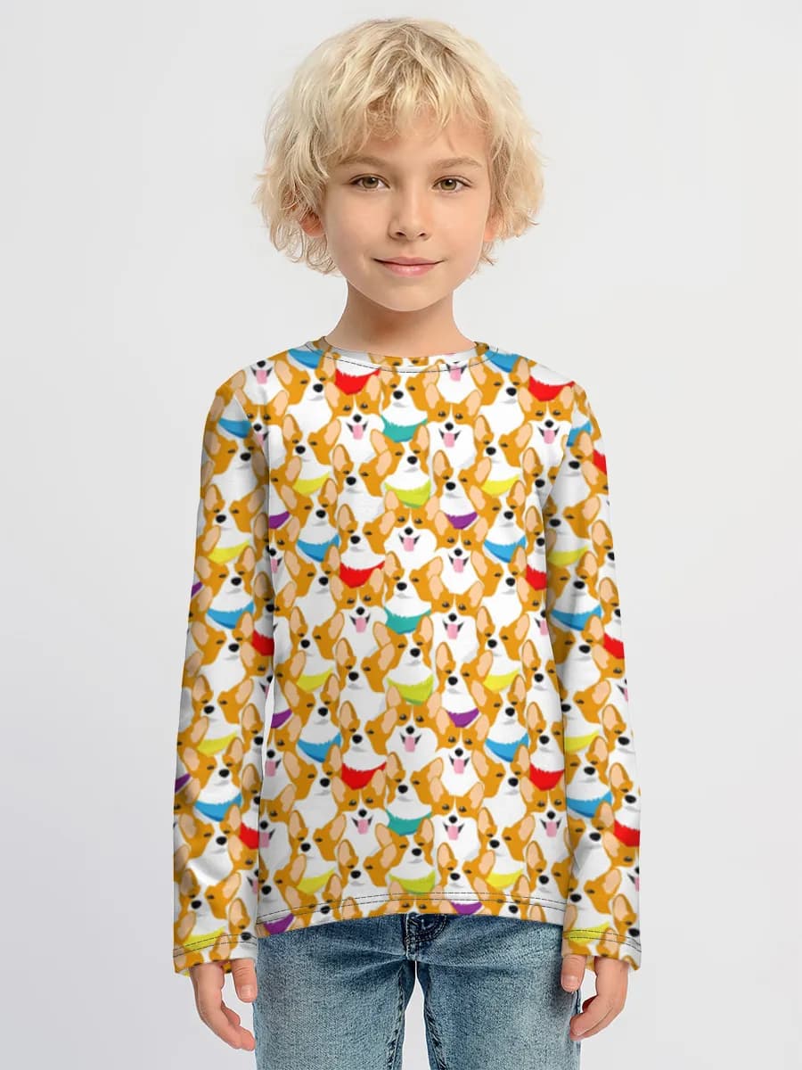 Children's cotton long sleeve shirt