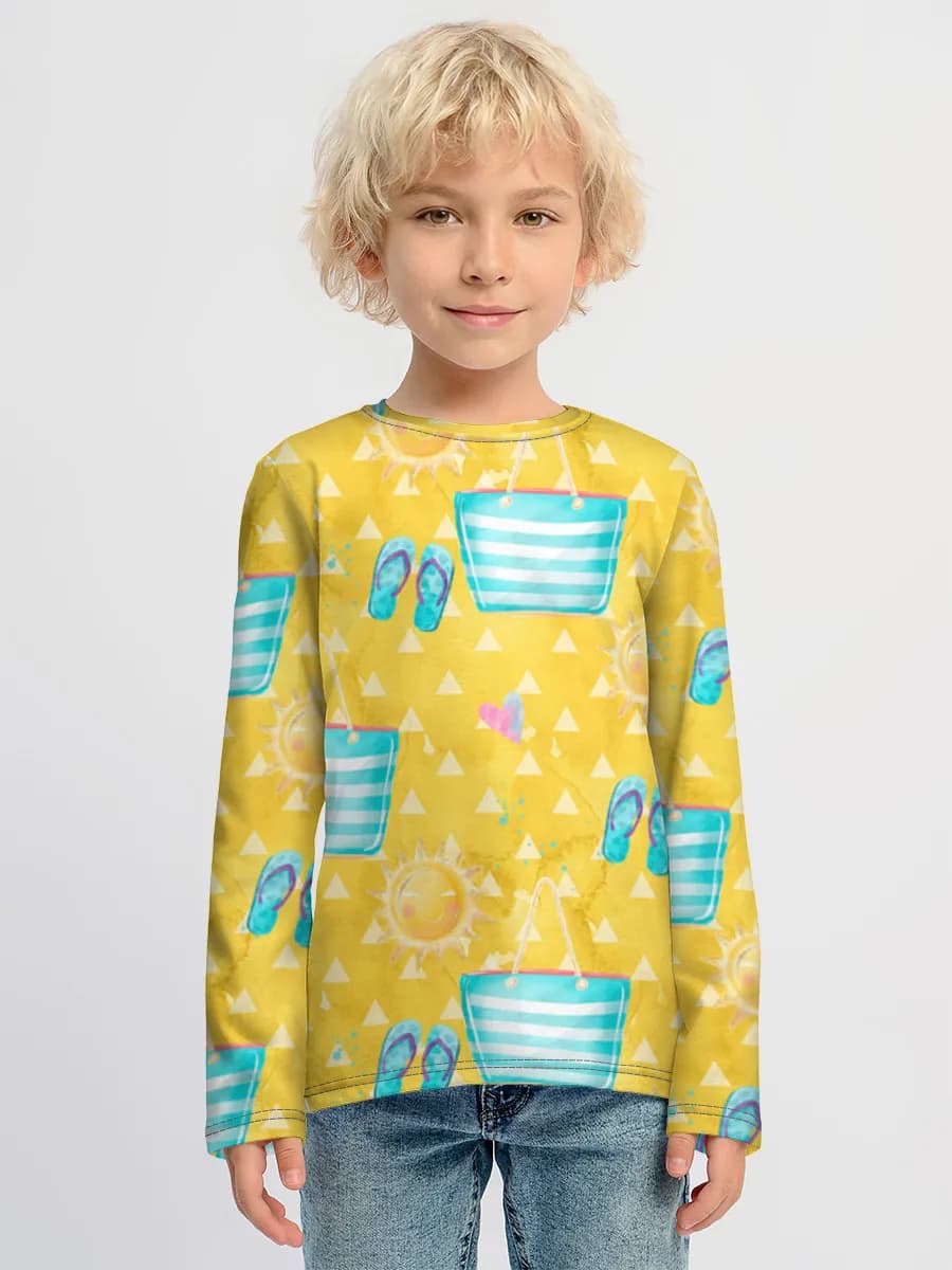 Children's cotton long sleeve shirt
