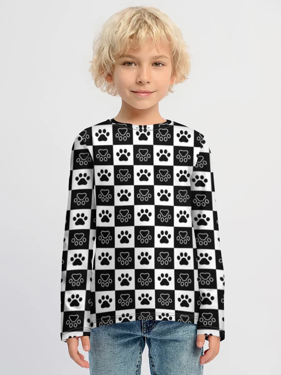 Checkerboard Paw Prints