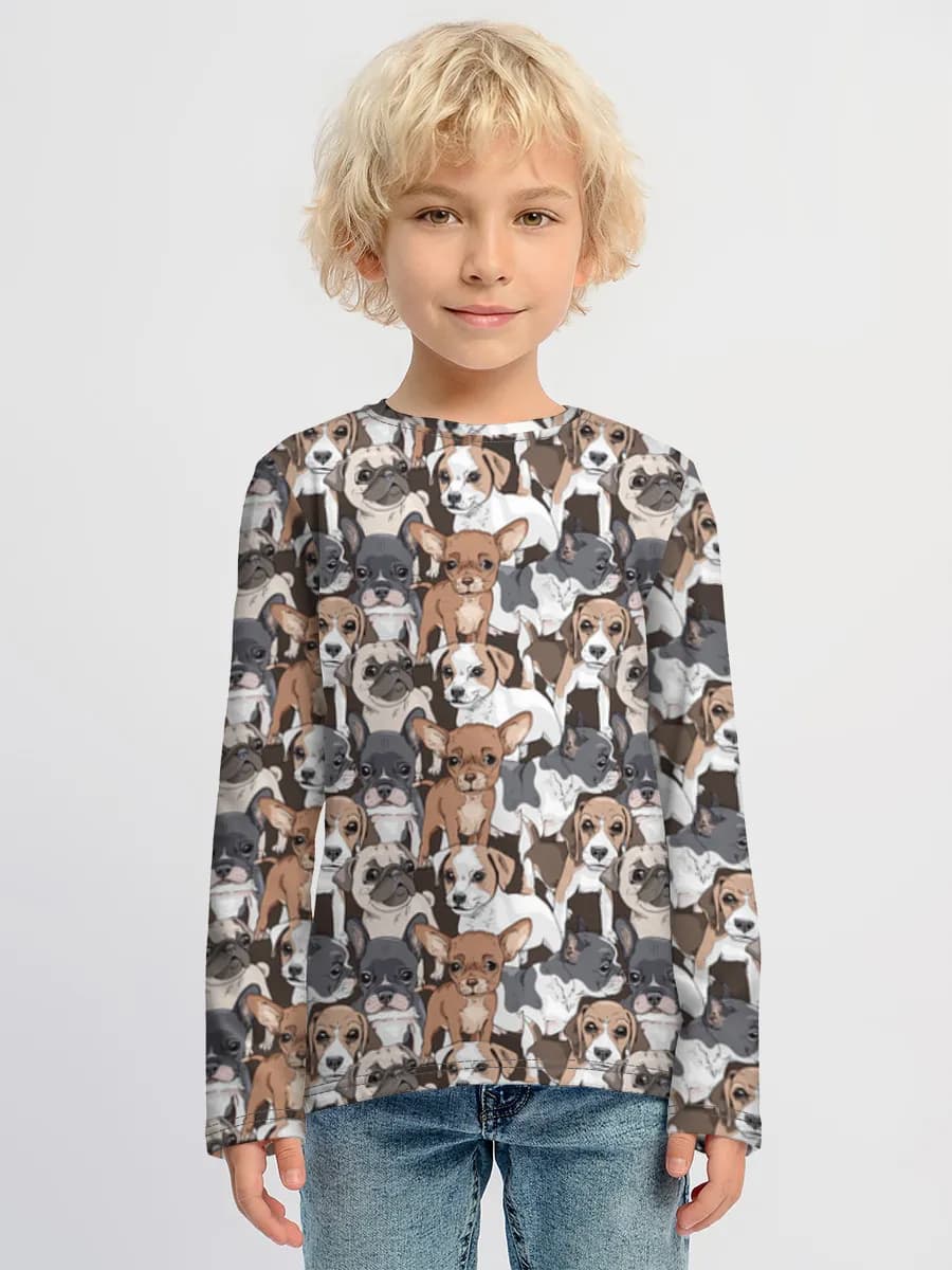 Children's cotton long sleeve shirt