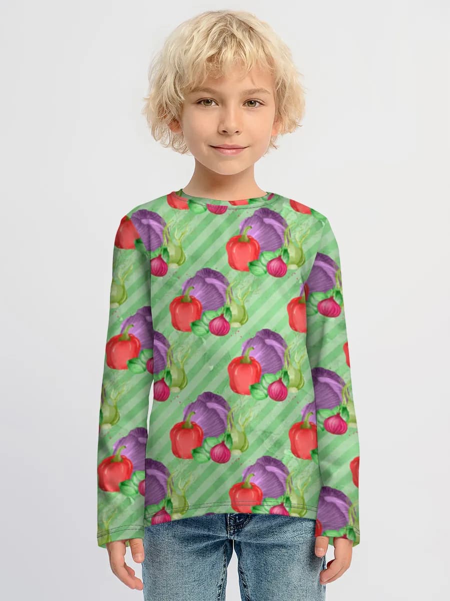 Children's cotton long sleeve shirt