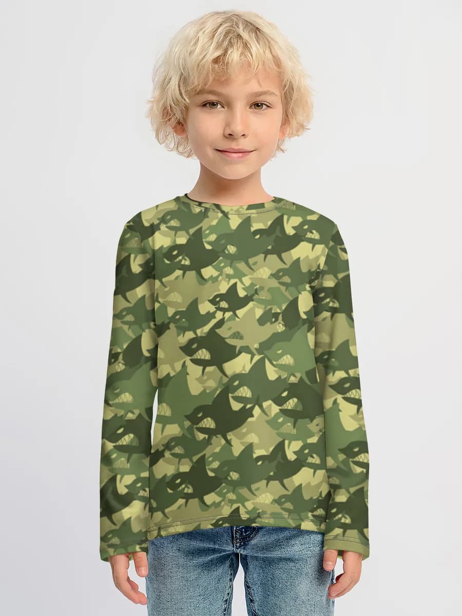Children's cotton long sleeve shirt