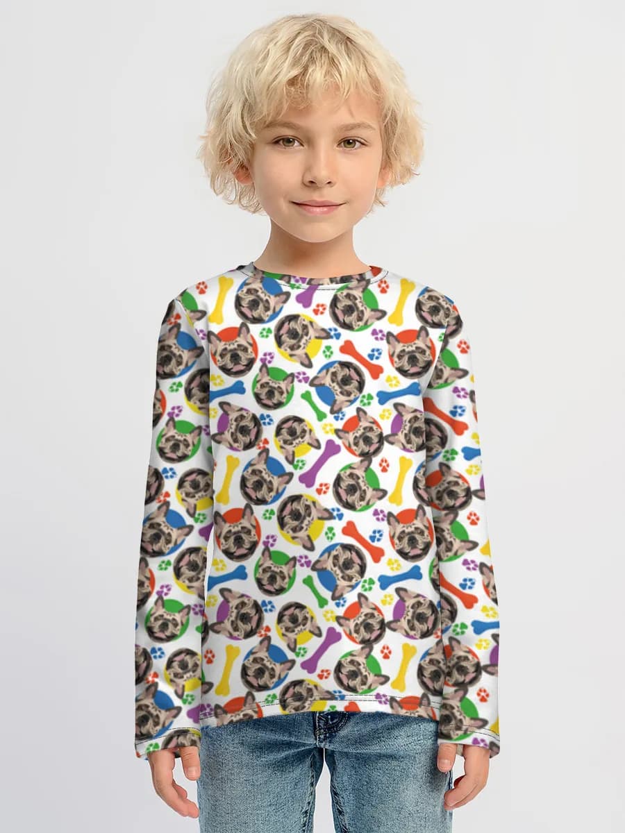 Children's cotton long sleeve shirt