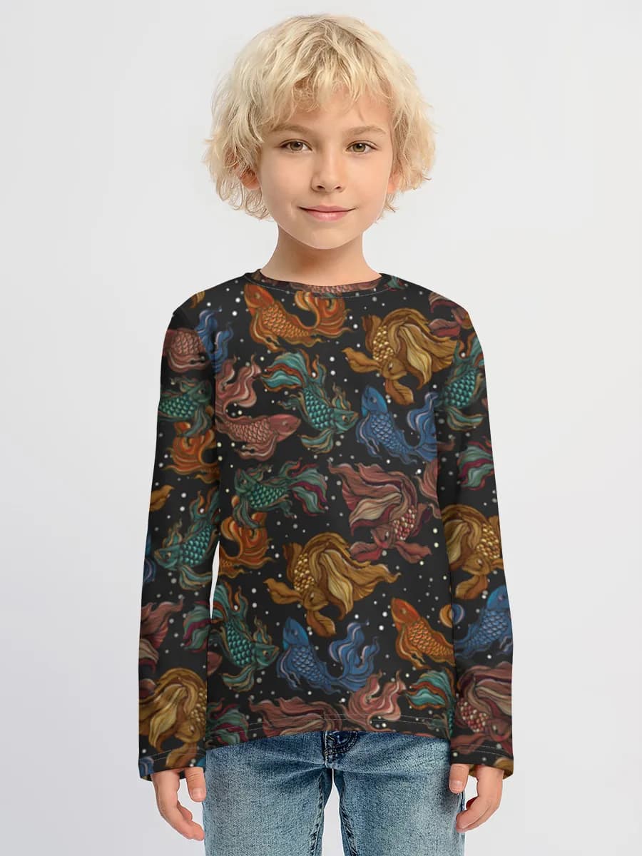 Children's cotton long sleeve shirt