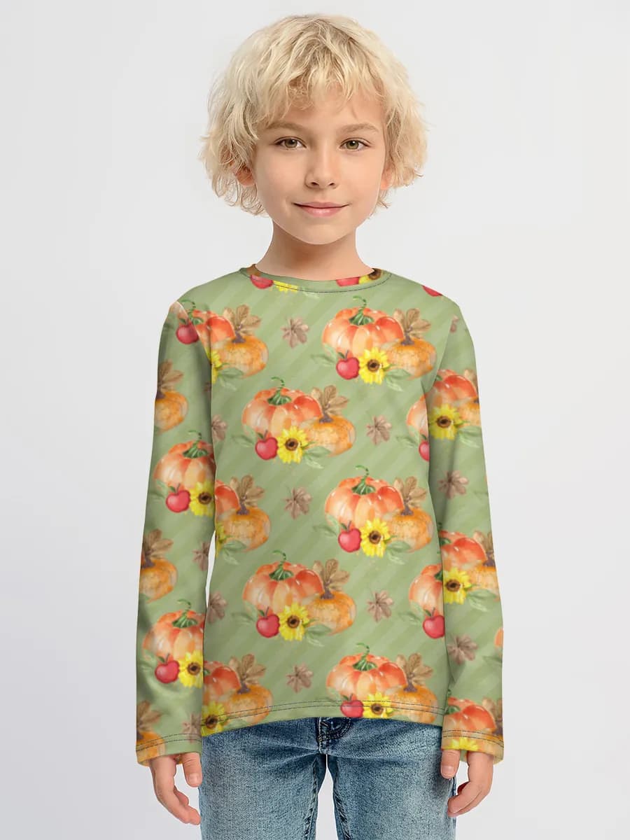 Children's cotton long sleeve shirt