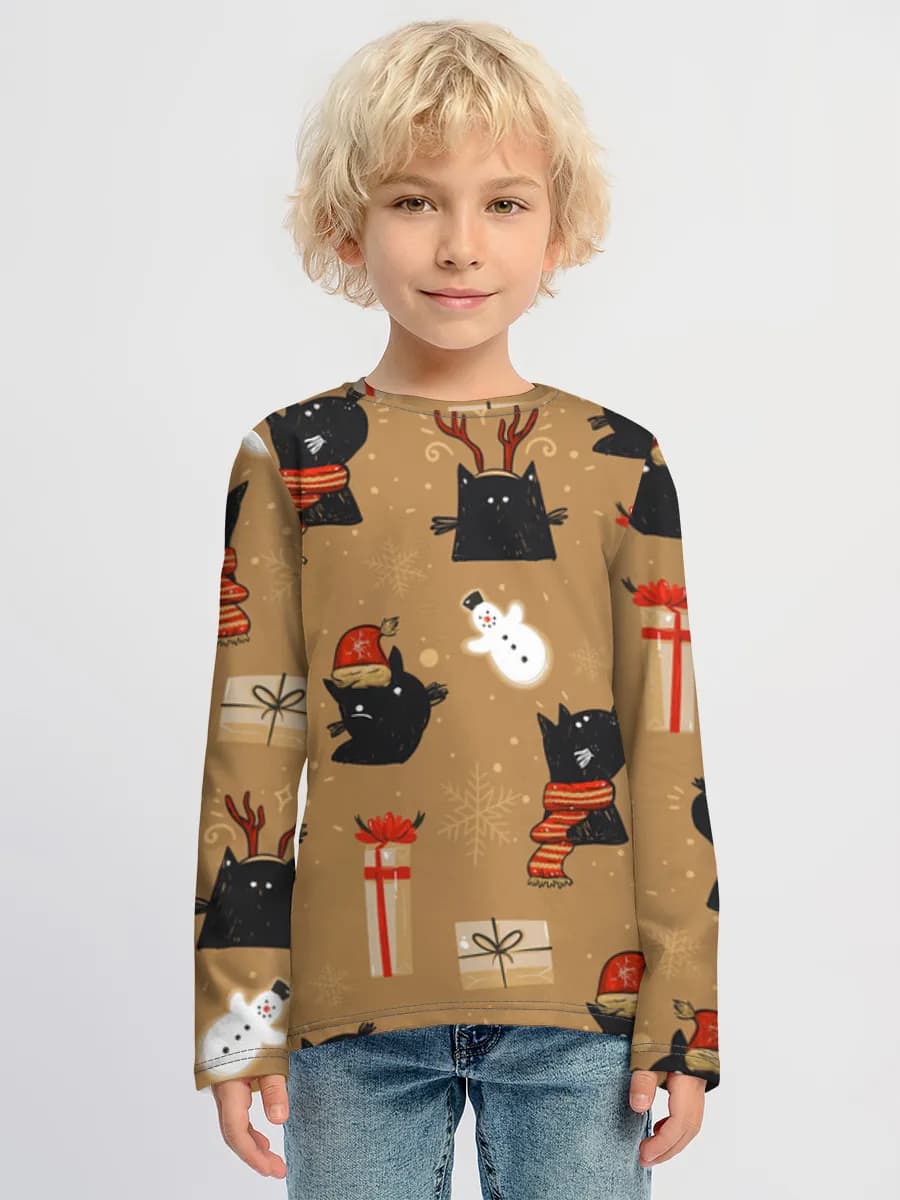 Children's cotton long sleeve shirt