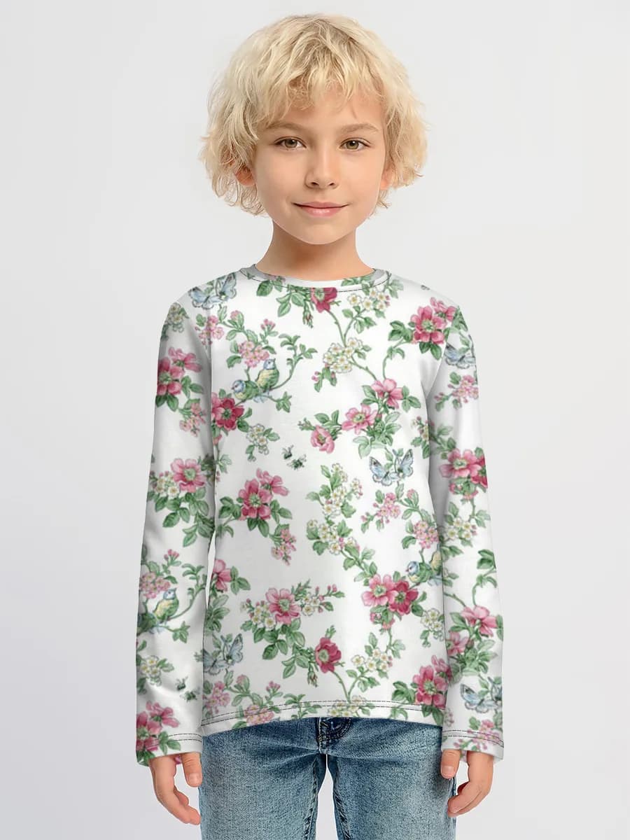 Children's cotton long sleeve shirt