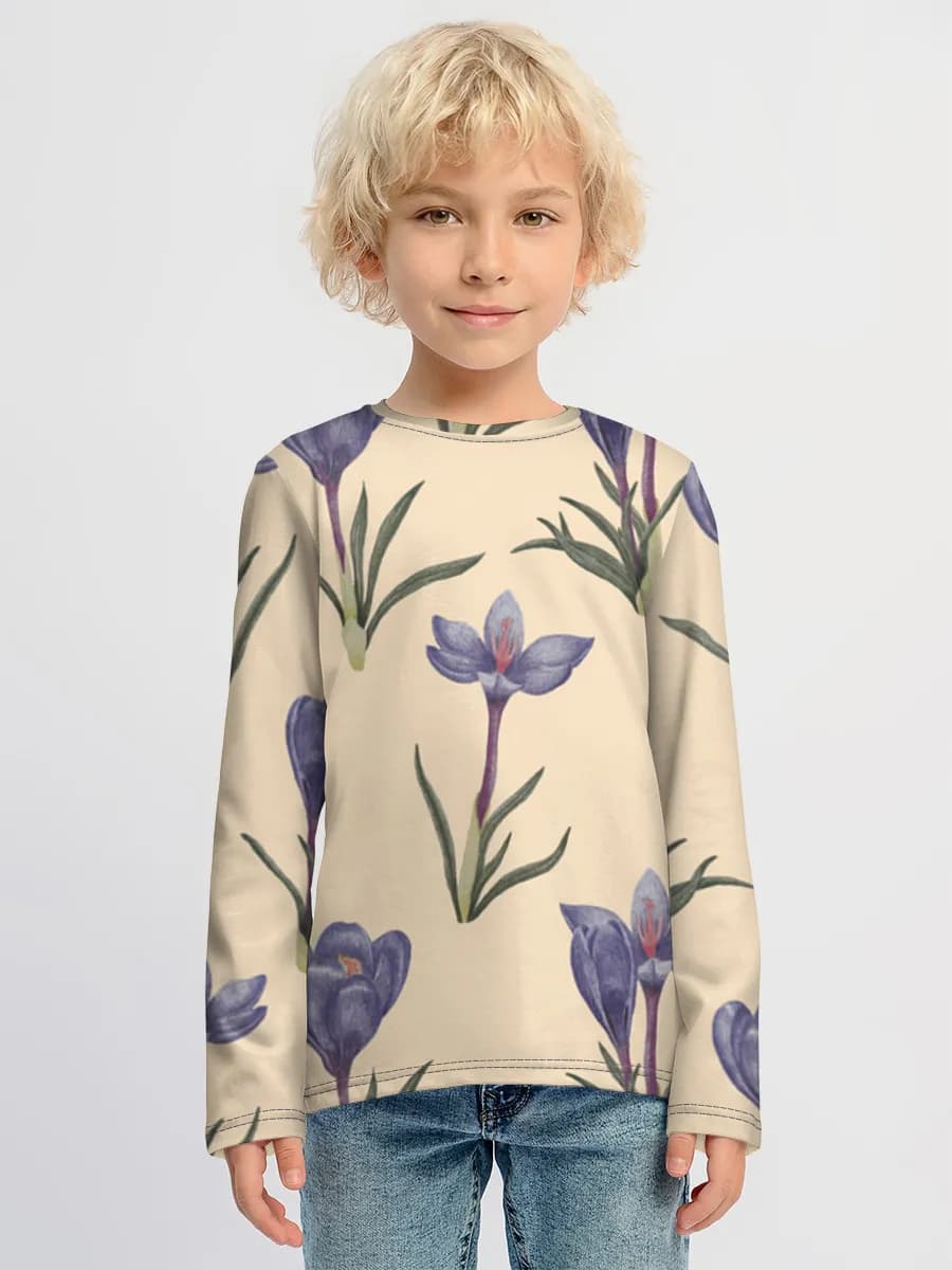 Children's cotton long sleeve shirt