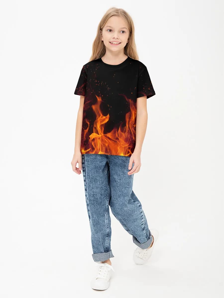 Children's cotton T-shirt (for girls. Copy)