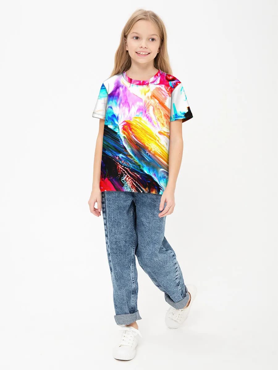 Children's cotton T-shirt (for girls. Copy)