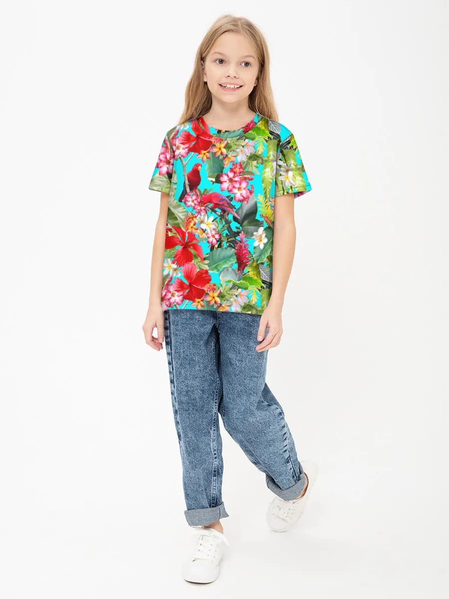 Children's cotton T-shirt (for girls. Copy)