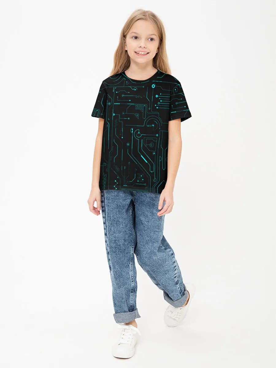 Children's cotton T-shirt (for girls. Copy)