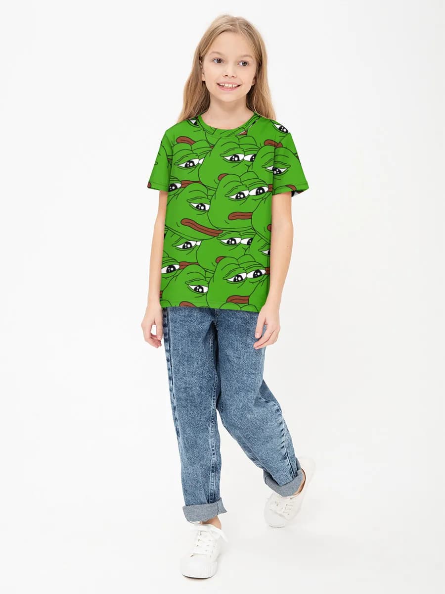Children's cotton T-shirt (for girls. Copy)