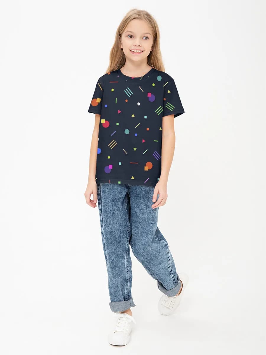 Children's cotton T-shirt (for girls. Copy)
