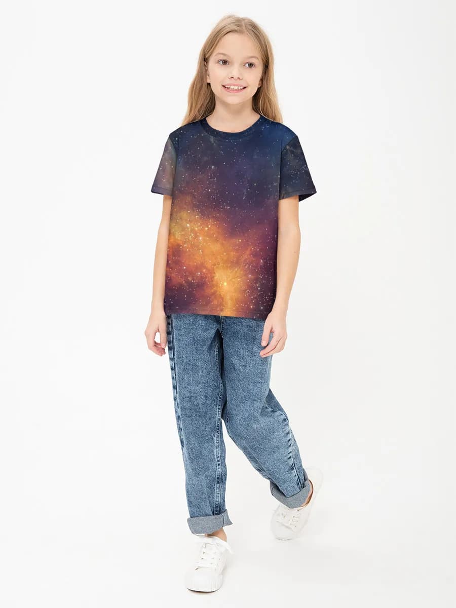 Children's cotton T-shirt (for girls. Copy)